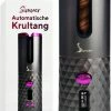 Simver Automatische Krultang - Draadloos - USB Oplaadbaar - Krultangen - LCD Display - Keramische Krulijzer - Grijs - Black Friday 2022