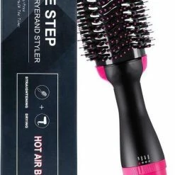 Merkloos 3-in-1 Multistyler - Zwart / Roze - F?hnborstel / Krultang / Stijltang - Borstel - Keramisch - Drogen & Stylen -Babyliss Shop 537x840