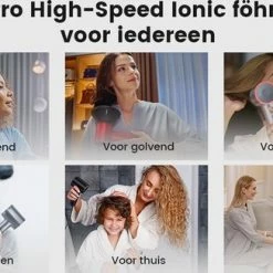 Laifen Swift - Negatieve Ionen Hoge Snelheid Snel Droog Haardroger/Föhn - Zwart/1.8m - 1600W/110.000 RPM - 3 Snelheden Uitermate Stil (59dB) - Wit -Babyliss Shop 550x326 3