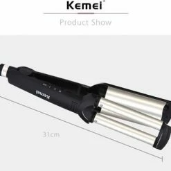 Kemei KM-2022 - Perfecte Krul Tang - Beachy Waves Style Krullen - Keramische Iron Coating -Babyliss Shop 550x337 7