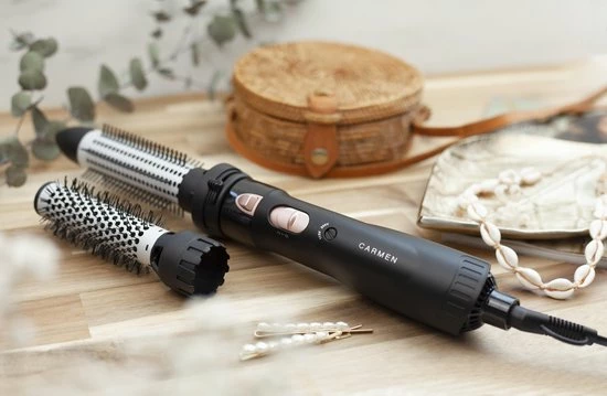 Carmen DC5250 - F?hnborstel - 550 Watt - Intrekbare Tanden - 2 Opzetstukken - Dual Voltage 6 Carmen DC5250 - F?hnborstel - 550 Watt - Intrekbare Tanden - 2 Opzetstukken - Dual Voltage - Afbeelding 6