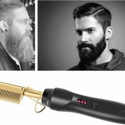 Merkloos 2 In 1 Elektrische Haarkam Deluxe – Stijlborstel – Mannen & Vrouwen – Kam – Stijlkam – Elektrische Kam – Hot Comb – Baardstijler – Baardkam – Elektrische Haarborstel – Magic Brush – Moederdagtip -Babyliss Shop 550x375 2