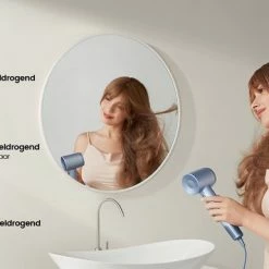 Laifen Swift - Negatieve Ionen Hoge Snelheid Snel Droog Haardroger/Föhn - Zwart/1.8m - 1600W/110.000 RPM - 3 Snelheden Uitermate Stil (59dB) - Wit -Babyliss Shop 550x385 4