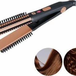 Stijltang Krultang 2 In 1 - ELDOM - Stijlborstel - Krulborstel - Stijl En Krultang - Krullen & Stijlen - Multistyler - Cadeautip Vrouwen