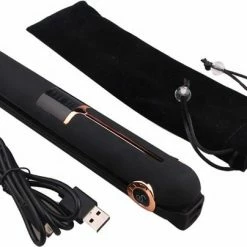 PH Goods® - Draadloze Mini Stijltang - Draadloos - Draagbaar - Oplaadbaar - Inclusief 2600mAh Powerbank Functie - Kleine Haar Stijltang - Hairstyler - Zwart -Babyliss Shop 550x404 1