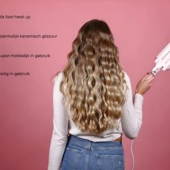 Bomb? Waver - Wafeltang - Golvenkrultang - Beach Waves - 25mm Baby Pink -Babyliss Shop 550x412 8