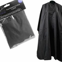 No Evil Kappersmantel Kapperscape Kappersschort Effen Zwart 140 X 90 Cm Klittenbandsluiting