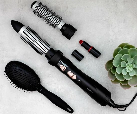 Carmen DC5250 - F?hnborstel - 550 Watt - Intrekbare Tanden - 2 Opzetstukken - Dual Voltage 5 Carmen DC5250 - F?hnborstel - 550 Watt - Intrekbare Tanden - 2 Opzetstukken - Dual Voltage - Afbeelding 5