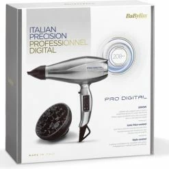 BaByliss Pro Digital Föhn 6000E - 2200W - Diffuser + 2 Blaasmonden -Babyliss Shop 550x480 3