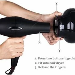 Hairizone Universele Haarverspreider Aanpasbaar Voor F?hns Met D-1.7-inch Tot 2.6-inch Voor Krullend Of Golvend Haar, Glanzend Zwart -Babyliss Shop 550x482 1