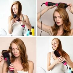 Merkloos 3-in-1 Multistyler - Zwart / Roze - F?hnborstel / Krultang / Stijltang - Borstel - Keramisch - Drogen & Stylen -Babyliss Shop 550x485 1