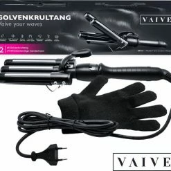VAIVE Professionele Wafeltang 25mm ? Signature Curls Edition ? Waver ? Golvenkrultang ? Wave Krultang ? Beach Waves -Babyliss Shop 550x493