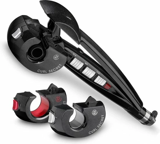 BaByliss Curl Secret 2 Automatische Krultang C1300E - 2 Opzetstukken 25 / 35mm - 3 Soorten Krullen 1 BaByliss Curl Secret 2 Automatische Krultang C1300E - 2 Opzetstukken 25 / 35mm - 3 Soorten Krullen