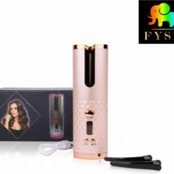 Automatische Krultang - Haarkruller- Draadloos - USB Oplaadbaar - Roze - Fysk