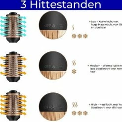 Fohn Borstel 3 In 1 - Keramische Magic Brush Voor Lang / Kort / Stijl / Krullen - 1200W - Zwart Van Zedar -Babyliss Shop 550x499 5