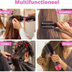Merkloos 5 In 1 Elektrische Haarborstel - Krultang - Stijltang - Föhn - Volumizer - Haardroger - Borstel - Stijl & Krullend Haar - 1000W -Babyliss Shop 550x516 8