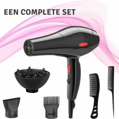 Merkloos Haardroger - F?hn - F?hn Met Diffuser - 3 Opzetstukken - Inclusief Twee Kammen - Zwart -Babyliss Shop 550x517 11