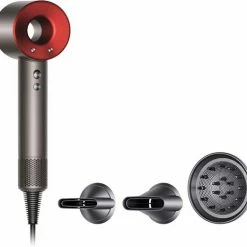 Dyson Supersonic Föhn - Nickel/Rood