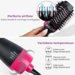 Xelar 3-in-1 Föhnborstel - Haardroger - Keramische Magic Brush - Lang/Kort/Stijl/Krullen – Zwart -Babyliss Shop 550x529 2