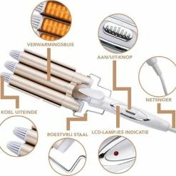 Achat? Wafeltang - Golvenkrultang - Keramische Krultang - 3 Temperatuurstanden - Inclusief Handschoen -Babyliss Shop 550x529 3