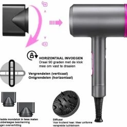 Merkloos Professionele F?hn Met Diffuser - F?hn - Ionische Haardroger Elektrisch - Haarf?hn - Krullen -Babyliss Shop 550x531 2