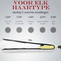 Merah Stijltang Op Basis Van Stoom - Steampod - Infrarood Technologie Stoomstijltang - Wit/goud -Babyliss Shop 550x534 16