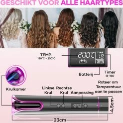MoreWomen? Automatische Krultang - Draadloze Krultang - 150?C-200?C - Oplaadbaar & Met Opzetstukken 13 MoreWomen? Automatische Krultang - Draadloze Krultang - 150?C-200?C - Oplaadbaar & Met Opzetstukken -Babyliss Shop 550x536 4