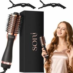 Soni? Premium 3-in-1 F?hnborstel Voor Alle Haartypes ? Haarborstel ? Krulborstel ? Stijlborstel ? Geschikt Voor F?hnen, Stijlen & Krullen - Black Friday 2022