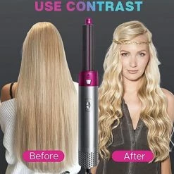 Merkloos Airwrap Krultang - 5 In 1 Multistyler - Trendy Airstyler - Paars -Babyliss Shop 550x537 11