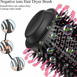 Merkloos 3-in-1 Multistyler - Zwart / Roze - F?hnborstel / Krultang / Stijltang - Borstel - Keramisch - Drogen & Stylen -Babyliss Shop 550x538 14