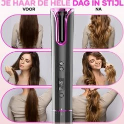 MoreWomen? Automatische Krultang - Draadloze Krultang - 150?C-200?C - Oplaadbaar & Met Opzetstukken 11 MoreWomen? Automatische Krultang - Draadloze Krultang - 150?C-200?C - Oplaadbaar & Met Opzetstukken -Babyliss Shop 550x539 2