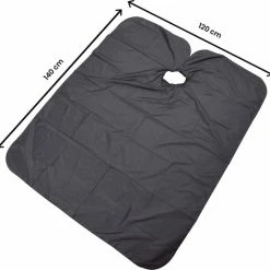Merkloos Kapmantel ? Kappersmantel ? Waterbestendige Kapperscape ? Geschikt Voor Haren Knippen/Wassen/Verzorgen/Verven ? Thuis Of Salon - Voor Volwassenen En Kinderen ? 140 X 120 Cm ? Unisex ? Man/Vrouw - Zwart -Babyliss Shop 550x539 3