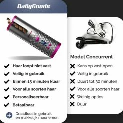Dailygoods Automatische Krultang - Draagtas - USB-Oplader - LCD Display - Inclusief Alle Benodigde Accessories -Babyliss Shop 550x540 6
