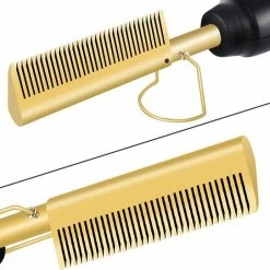 Merkloos 2 In 1 Elektrische Haarkam Deluxe – Stijlborstel – Mannen & Vrouwen – Kam – Stijlkam – Elektrische Kam – Hot Comb – Baardstijler – Baardkam – Elektrische Haarborstel – Magic Brush – Moederdagtip -Babyliss Shop 550x542 3
