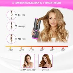 Automatische Krultang - Inclusief Gratis Borstel, 2 Haarclipjes, Kam En Reisetui - Draadloze Haarkruller- Rock&Rose -Babyliss Shop 550x543 1