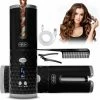 Rivema Automatische Krultang - USB Oplaadbaar - Draadloze Magic Hair Curler - Keramische Krulijzer - LCD Display