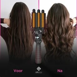LifeNeeds Wafeltang Haar - Golvenkrultang - Beach Waves - Waver - 25 Mm - Kam, Handschoen En Haarclips -Babyliss Shop 550x546 3