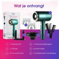 F?hn Met Diffuser Krullen Ionische Haardroger Haarf?hn Krullen - Meerdere Kleuren - RAVEG -Babyliss Shop 550x549 16