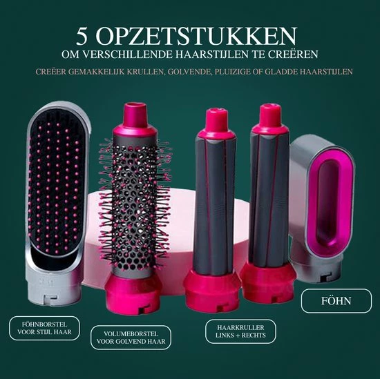 Zenits Airwrap 5 In 1 - Multistyler - Krultang & Stijltang - Fohn Borstel - Haar Wrap - Stijlborstel 3 Zenits Airwrap 5 In 1 - Multistyler - Krultang & Stijltang - Fohn Borstel - Haar Wrap - Stijlborstel - Afbeelding 3