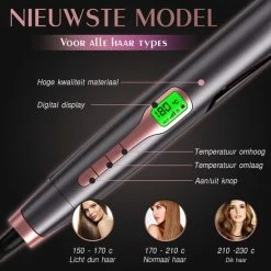 Nisha & Me 2 In 1 Krultang En Stijltang - Automatische Krultang - Stijltang - Keramisch - Voor Alle Haartypes -Babyliss Shop 550x549 32