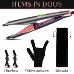 Nisha & Me 2 In 1 Krultang En Stijltang - Automatische Krultang - Stijltang - Keramisch - Voor Alle Haartypes -Babyliss Shop 550x549 33