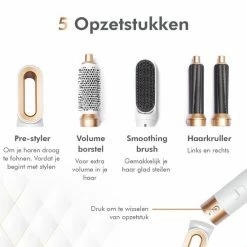 Dryze Airwrap Cr?me White/gold Edition - Inclusief Leren Opbergcase - Krultang - F?hn - F?hnborstel En Stijltang In 1 -Babyliss Shop 550x550 102
