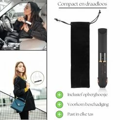 PH Goods® - Draadloze Mini Stijltang - Draadloos - Draagbaar - Oplaadbaar - Inclusief 2600mAh Powerbank Functie - Kleine Haar Stijltang - Hairstyler - Zwart -Babyliss Shop 550x550 1030