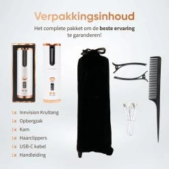 Innovision Innvision Automatische Krultang - Draadloos - Van Beachy Waves Tot Pijpekrul - Zwart -Babyliss Shop 550x550 1084