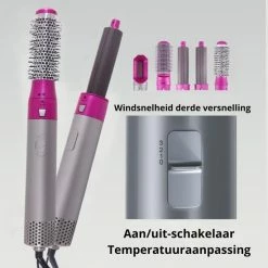 Everything You Want EYW 5 In 1 Fohnborstel ? F?hnborstel - Airwrap - Airwrap Krultang - Trendy Airstyler - 5 In 1 Multi Styler - Fohnborstel Roterend ? Fohnborstels ? 1000W - Roos -Babyliss Shop 550x550 1160