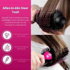 SKYSISTERS 3-in-1 F?hn Brush Borstel - Hot Air Brush - Ronde F?hn Kop - Zwart/Roze -Babyliss Shop 550x550 1211