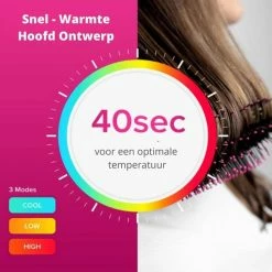 SKYSISTERS 3-in-1 F?hn Brush Borstel - Hot Air Brush - Ronde F?hn Kop - Zwart/Roze -Babyliss Shop 550x550 1212