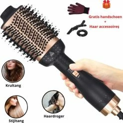 Marilo`s Marilo?s 3 In 1 F?hnborstel - Krulborstel - Stijlborstel - Goud/Zwart