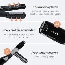 Invisio® Stoom Stijltang En Krultang - Voorkomt Uitdroging - Anti Klit Technologie -Babyliss Shop 550x550 1309