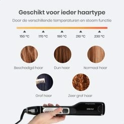 Invisio® Stoom Stijltang En Krultang - Voorkomt Uitdroging - Anti Klit Technologie -Babyliss Shop 550x550 1312